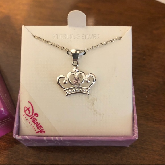 Disney Princess Crown CZ Pendant - Picture 2 of 5